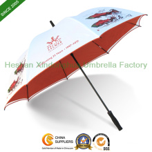 Brand Printed Fiberglass Golf Umbrellas with Double Layer Fabric (GOL-0027FADL)